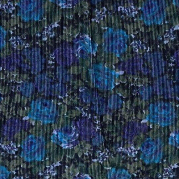 Rita Did It Dress Girls 7 Blue Green Floral Flower Corduroy Bloomcore Vintage - Picture 4 of 6